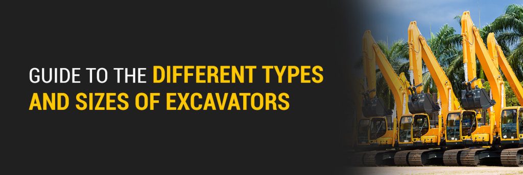 Guide to the different types and sizes of excavators